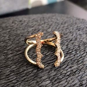 14 K Gold Ring with Diamonds